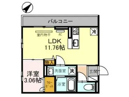 JR東海道・山陽本線 南彦根駅 徒歩19分 3階建 築1年(1LDK/2階)の間取り写真