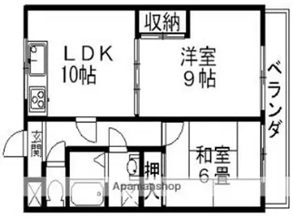 NASU27(2LDK/3階)の間取り写真