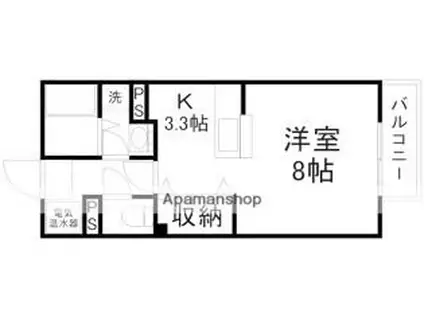ハイツYOUII(ワンルーム/1階)の間取り写真