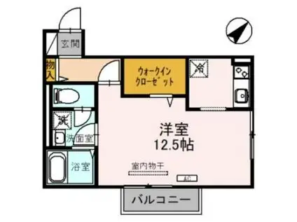 セジュールSAKAHAN(ワンルーム/2階)の間取り写真