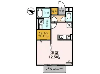 JR東海道・山陽本線 南彦根駅 徒歩14分 2階建 築18年(ワンルーム/2階)の間取り写真