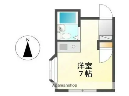 プールブゥ(ワンルーム/1階)の間取り写真