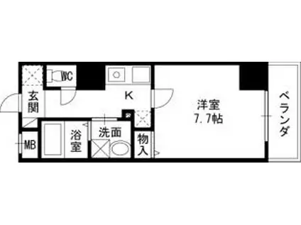 大阪メトロ谷町線 守口駅 徒歩3分 11階建 築19年(1K/5階)の間取り写真