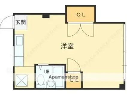 福寿マンション1号館(ワンルーム/2階)の間取り写真