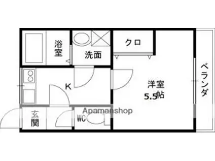 富士屋マンション(1K/3階)の間取り写真