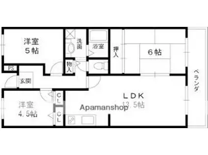 MIIITAKAI(3LDK/3階)の間取り写真