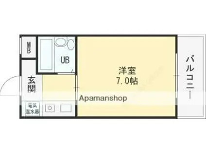 サンパレス布施(ワンルーム/6階)の間取り写真