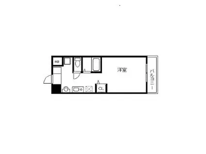大阪メトロ中央線 森ノ宮駅 徒歩2分 10階建 築15年(ワンルーム/4階)の間取り写真