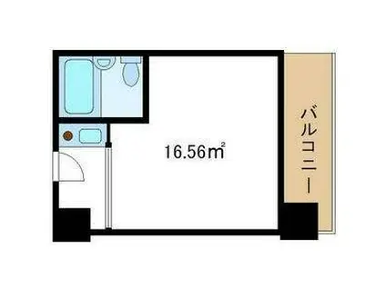 平野エアクリアロイヤルハイツ(ワンルーム/3階)の間取り写真