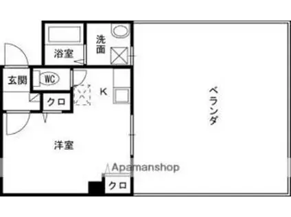 Mプラザ香里弐番館(ワンルーム/4階)の間取り写真