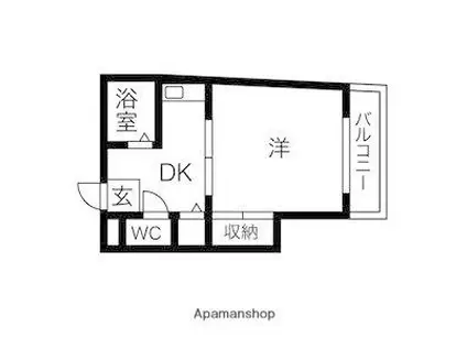 プレアール古川橋(1DK/4階)の間取り写真