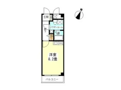 プラスコート西豊川(ワンルーム/3階)の間取り写真
