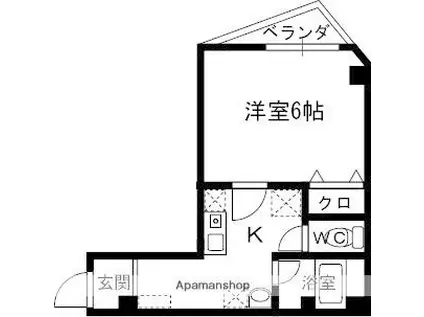 杉江ビル(1K/3階)の間取り写真