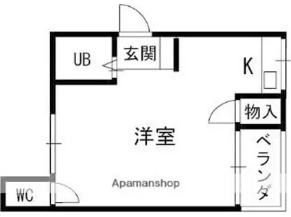 グリーンパーク御堂町(ワンルーム/3階)の間取り写真