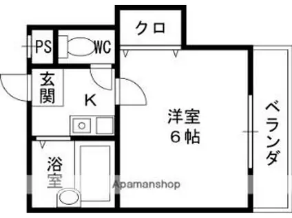 藤マンションII(1K/3階)の間取り写真