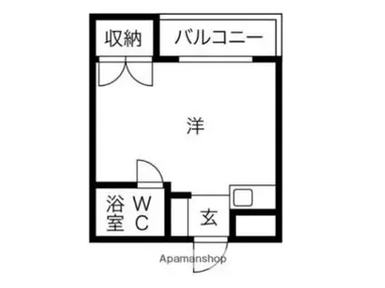 プレアール上神田(ワンルーム/2階)の間取り写真