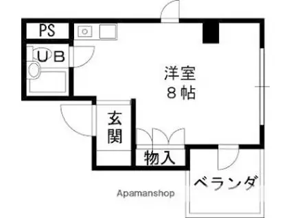 阪急京都本線 高槻市駅 徒歩3分 5階建 築31年(1K/3階)の間取り写真