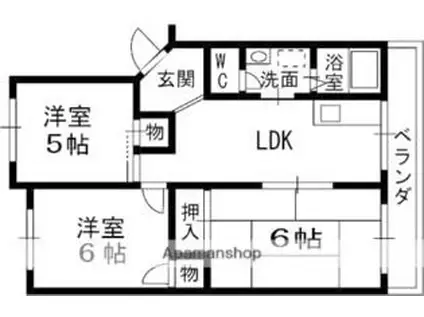 ドリームオアシス(3LDK/1階)の間取り写真