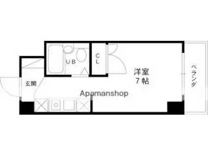 泉北高速鉄道 泉ケ丘駅 徒歩10分 3階建 築30年(ワンルーム/2階)の間取り写真