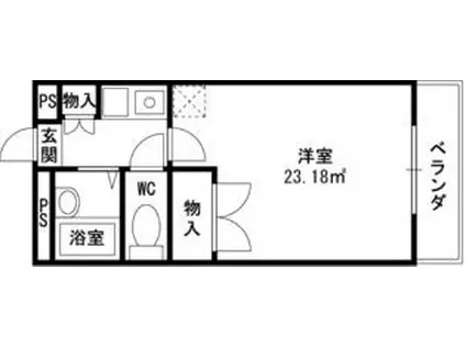 レオパレスWITH-A(1K/2階)の間取り写真