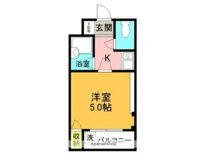 京阪プリンスマンション(1K/2階)の間取り写真