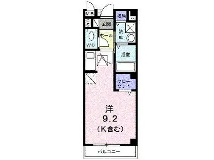 サンライズ栄和(ワンルーム/1階)の間取り写真