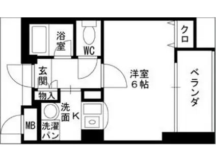 エステムプラザ梅田ウエスト(1K/9階)の間取り写真