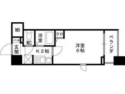 エステムコート梅田・リトリーヴ(1K/9階)の間取り写真
