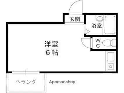 サンレスポワール天六(ワンルーム/3階)の間取り写真