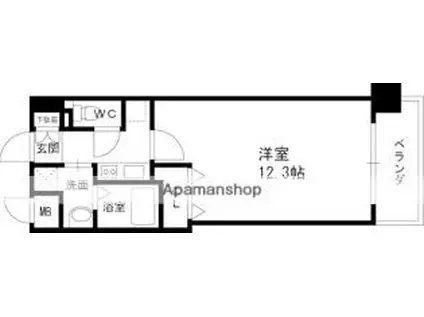 O・G・SFUKUSHIMA(1K/5階)の間取り写真
