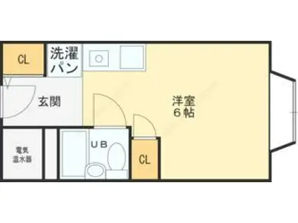 アリタマンション長瀬(ワンルーム/4階)の間取り写真