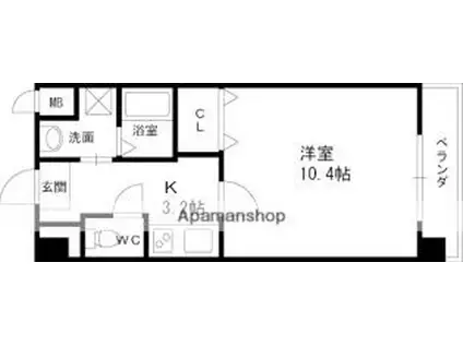 キャッスルプラザ甲子園アネックス(1K/5階)の間取り写真