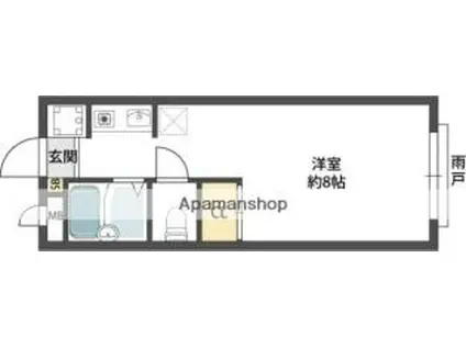 シャンソン和泉中央(ワンルーム/2階)の間取り写真