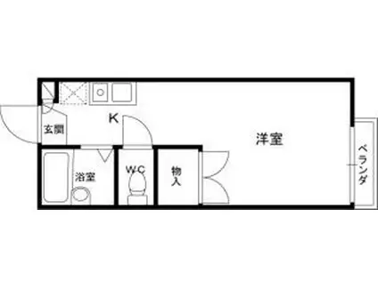 レオパレス土塔I(1K/2階)の間取り写真