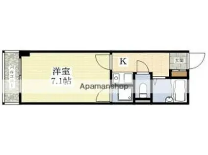 ヴェローノ新大阪南(1K/4階)の間取り写真