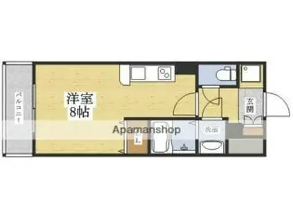 ノルデンタワー新大阪アネックス(ワンルーム/2階)の間取り写真
