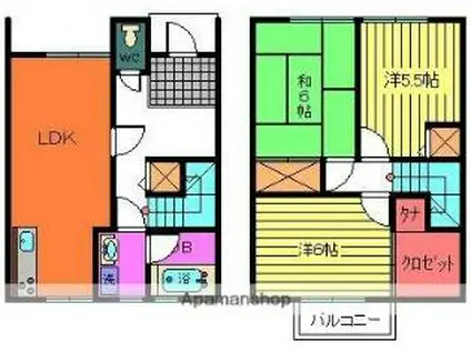 ハーブプラザ和泉鳥取I番館(3LDK/1階)の間取り写真