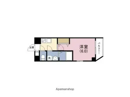 MESSAGE新今里(1K/7階)の間取り写真