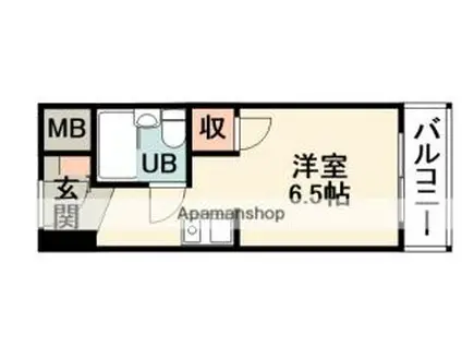 大阪モノレール彩都線 彩都西駅 徒歩20分 3階建 築36年(ワンルーム/3階)の間取り写真