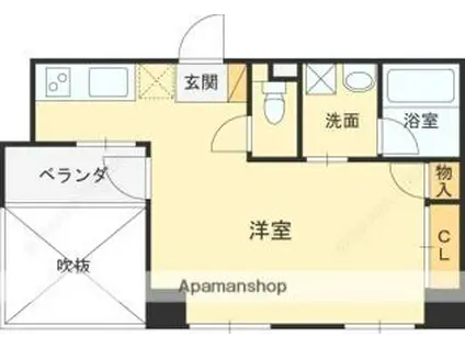 ラウレア(ワンルーム/4階)の間取り写真