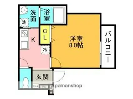 フジパレスJR塚口駅東(1K/2階)の間取り写真
