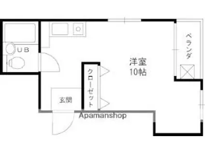 コージーパレス キムラ(ワンルーム/2階)の間取り写真