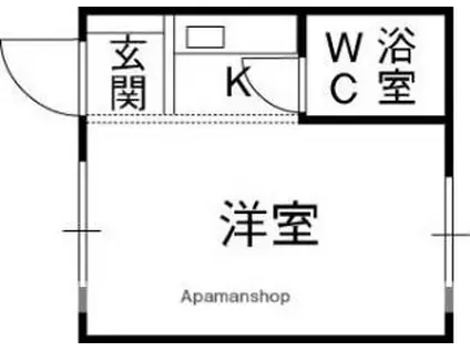 ピースフルマンション(ワンルーム/3階)の間取り写真