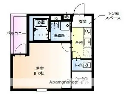 フジパレス西宮北口II番館(1K/2階)の間取り写真