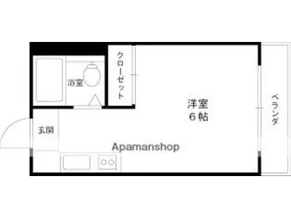 サンハイツたかだ(ワンルーム/3階)の間取り写真