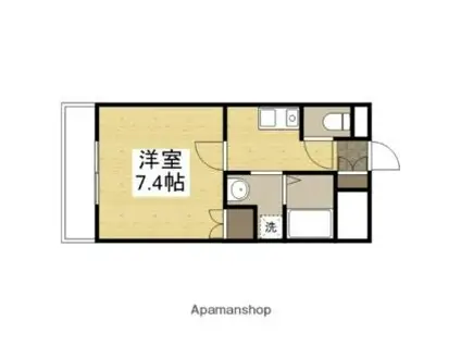 下野田マンションISSEI(1K/2階)の間取り写真