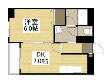 KEIマンション(1DK/3階)の間取り写真