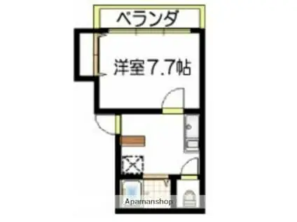 クレアトゥールOTSUKA(1K/1階)の間取り写真