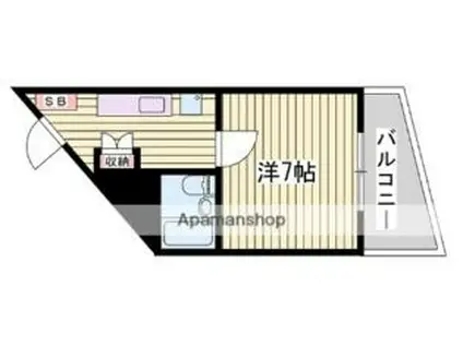 プレアール姫路山吹(1K/3階)の間取り写真