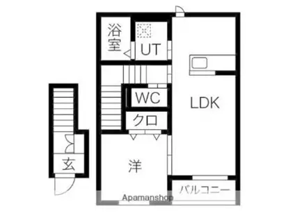 アイメゾン東山(1LDK/2階)の間取り写真